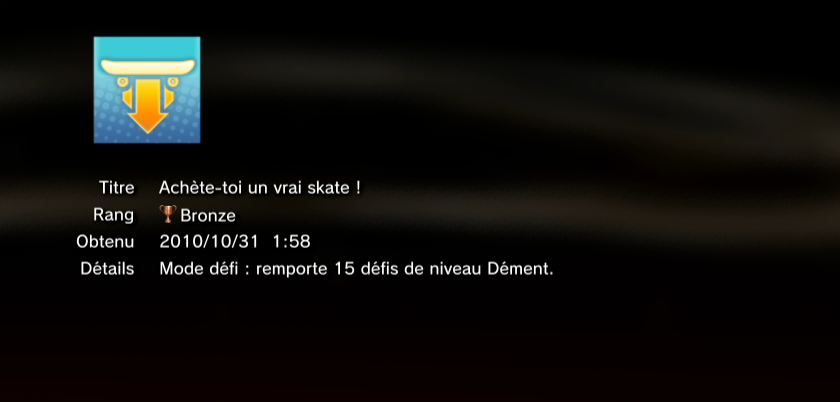 Tony Hawk Shred  trophees BRONZE PS3 PS3GEN 19