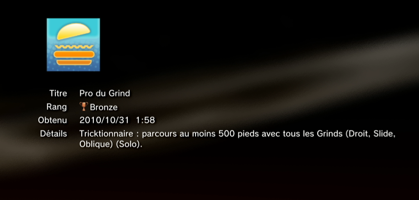 Tony Hawk Shred  trophees BRONZE PS3 PS3GEN 25