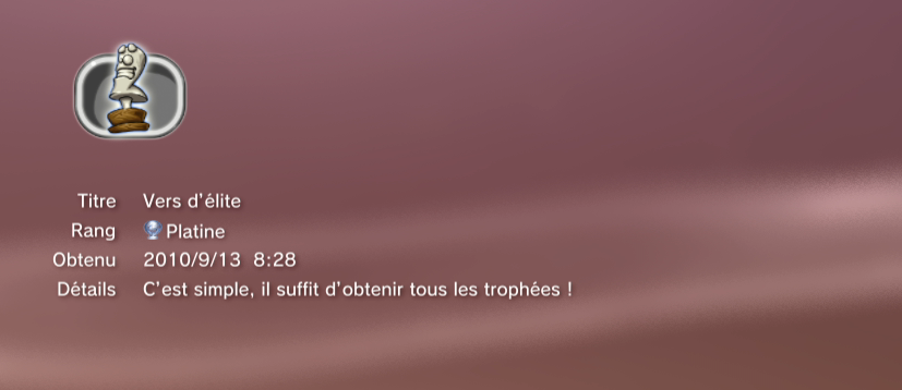 trophees Worms 2 armageddon platine PS3