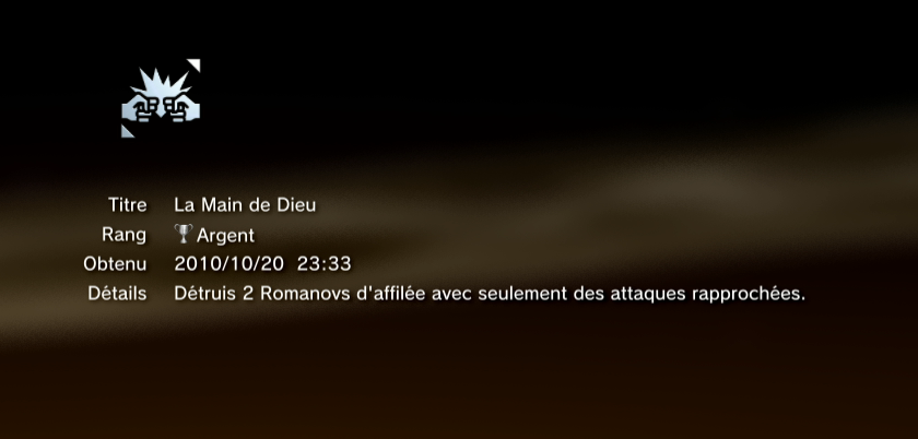 vanquish trophees ARGENT PS3 04