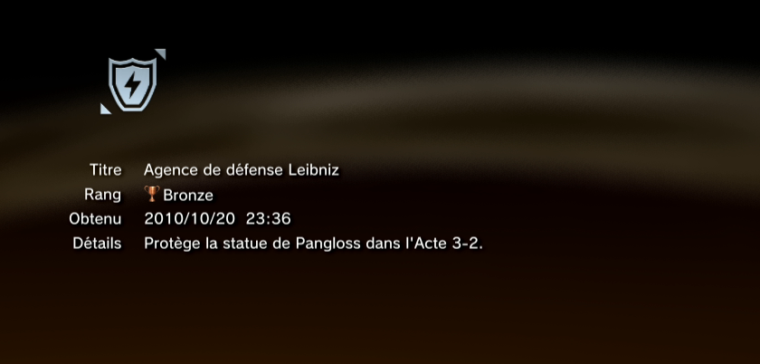 vanquish trophees BRONZE PS3 10