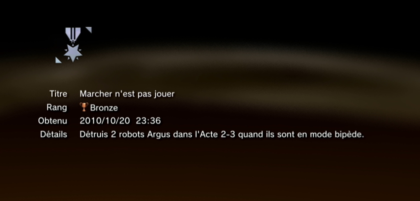 vanquish trophees BRONZE PS3 11