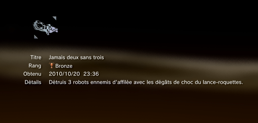 vanquish trophees BRONZE PS3 14