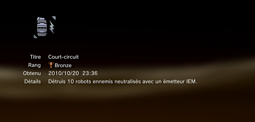 vanquish trophees BRONZE PS3 16