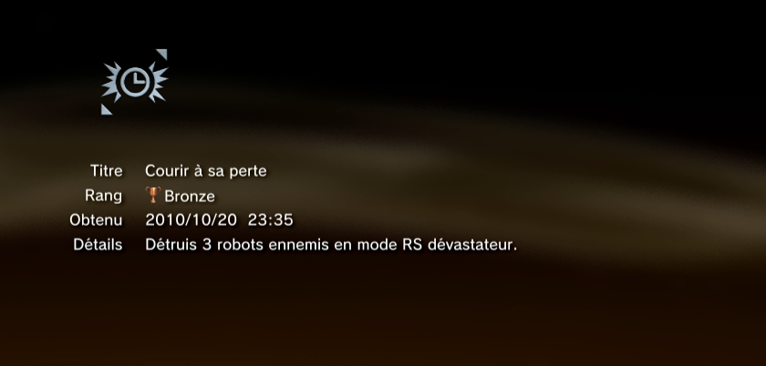 vanquish trophees BRONZE PS3 24