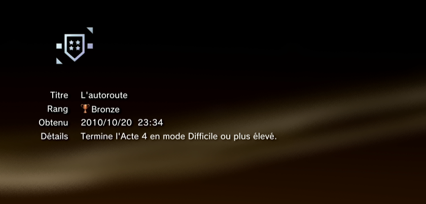 vanquish trophees BRONZE PS3 33
