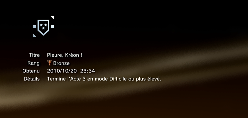 vanquish trophees BRONZE PS3 34