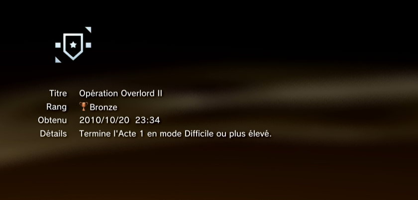 vanquish trophees BRONZE PS3 36