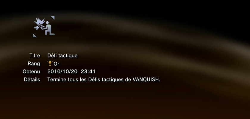 vanquish trophees MASQUE OR PS3 01