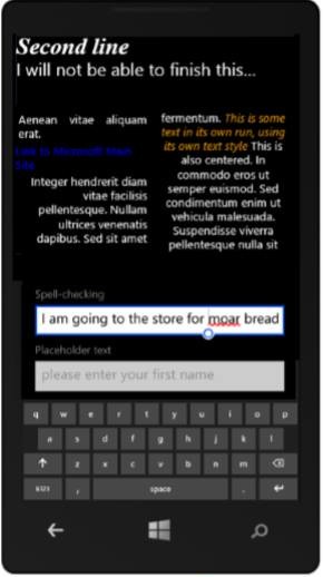 Windows Phone 8-1 clavier