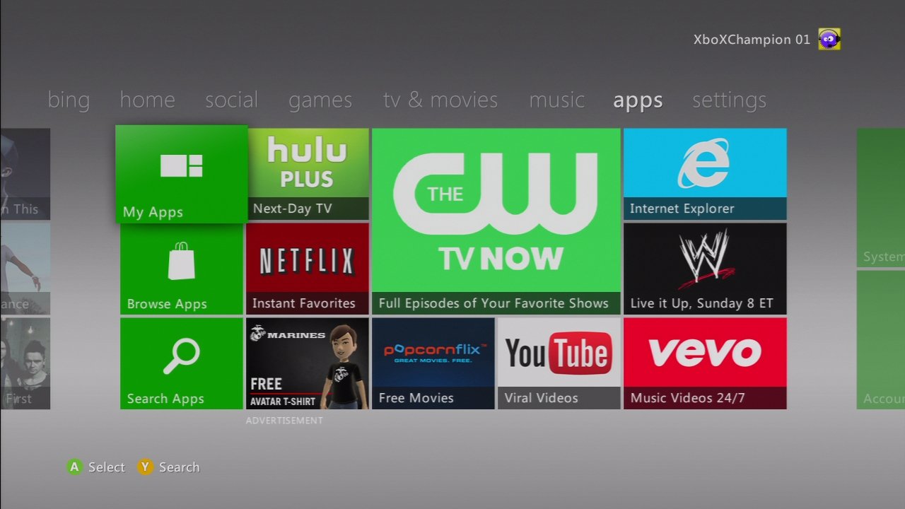 xbox 360 dashboard multimedia