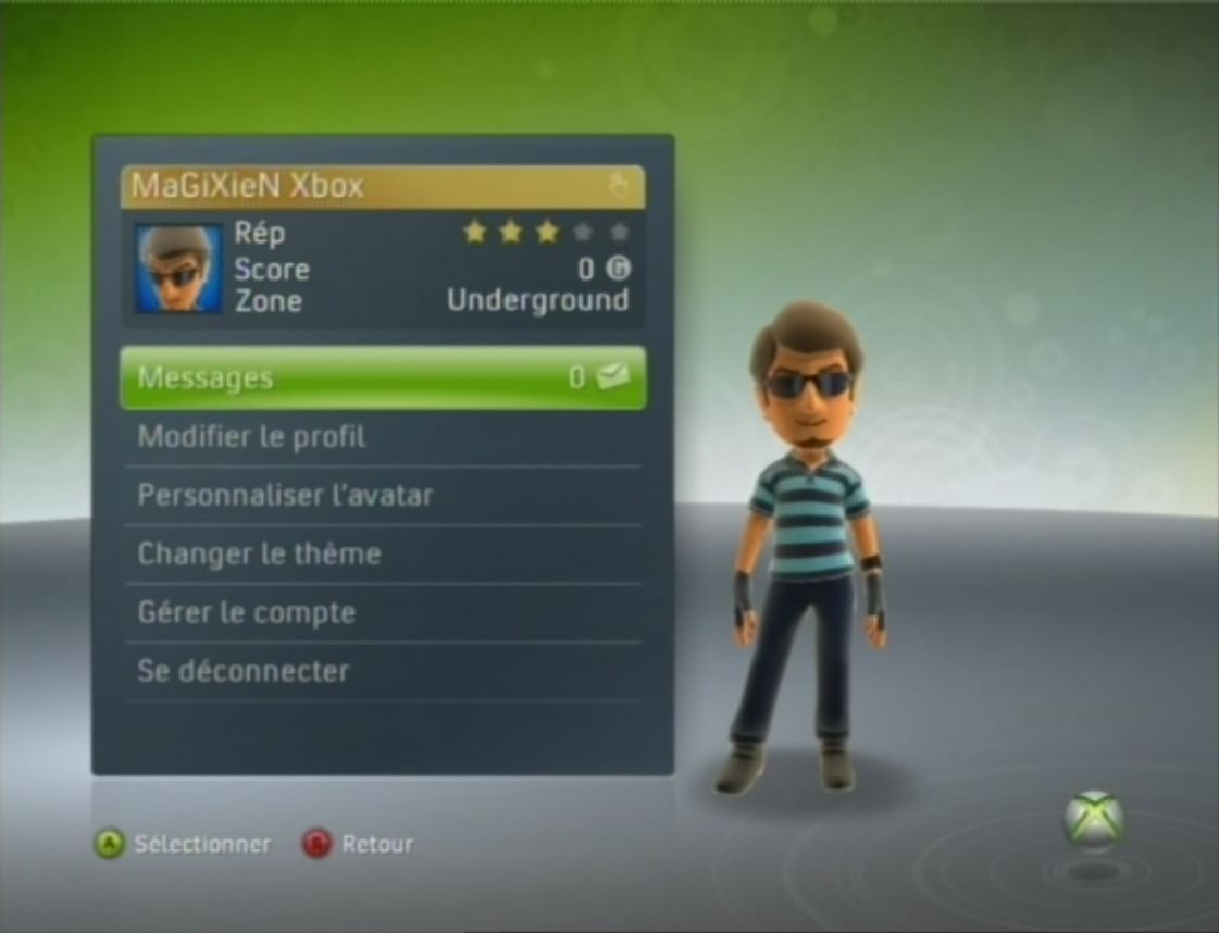 xboxk live xbox live menu