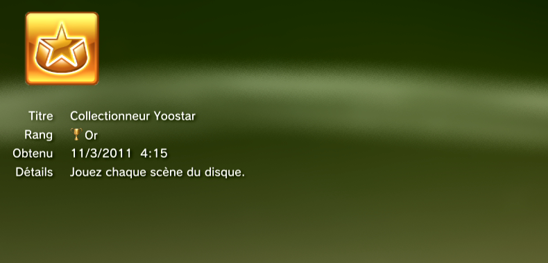 YOOSTAR trophées OR 1